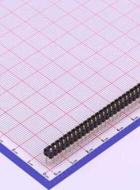X6521WV-2x27H-C60D30 排针 2x27P 间距:2.54mm 方针 插件,P=2.54