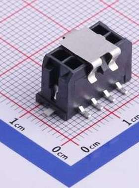 430450818 线对板针座 2x4P 间距:3mm 立贴 系列:Micro-Fit(MX 3.