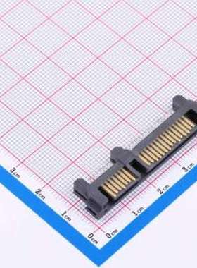 XUTS-2210-012 线对板针座 SATA 7+15PIN公座 夹板式 板厚1.0-1.2