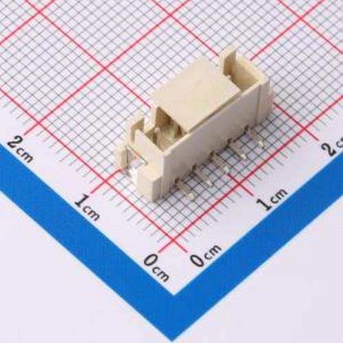 ZX-HA2.54-5PLT 线对板针座 1x5P 间距:2.54mm 立贴 系列:XH/HA带