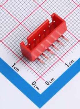 XY-XHB2.54-6A21-R 线对板针座 XHB 2.54mm 1x6P 弯插 带扣 红色