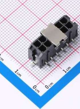 HC-MX3.0-2*6ALT-05 线对板针座 2x6P 间距:3mm 立贴 黑色 SMD,P=