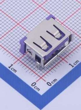 919-152A1152D10400 USB连接器 Type-A 母 弯插 紫色 插件