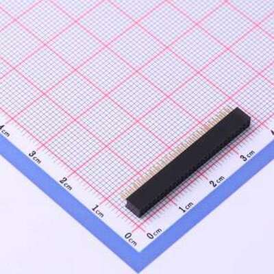 X1321FV-2x28-C43D24 排母 间距:1.27mm 2x28P 直插 插件,P=1.27m
