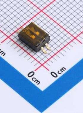 DSHP-02-R 拨码开关 拨码开关 1.27mm间距黑色 细脚 2PIN/位 贴片