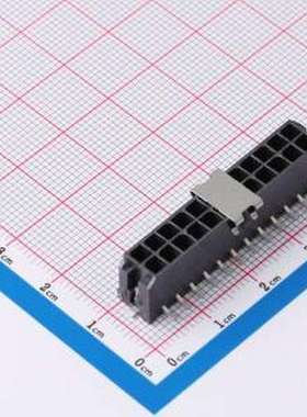 HC-MX3.0-2*12ALT-05 线对板针座 2x12P 间距:3mm 立贴 黑色 SMD,