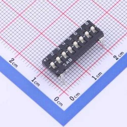 DTH08GE 拨码开关 2.54mm间距 8P三态插件拨码开关 插件