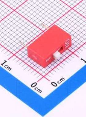 BX-DS2.54-1PZC 拨码开关 DSE 2.54直插平拨红色1位 间距2.54mm