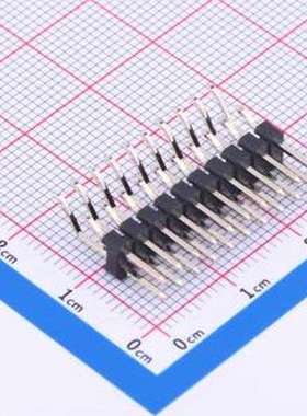 PZ254-2-10-WS 排针 2x10P 间距:2.54mm 方针 卧贴 黑色 SMD,P=2.