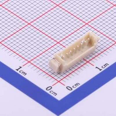 M1250RS-08P 线对板针座 1x8P 间距:1.25mm 卧贴 SMD,P=1.25mm,卧