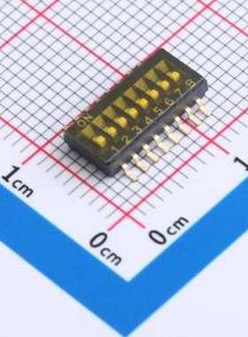 ZX-1.27BM-8PSMD 拨码开关 1.27间距 S脚 贴片8位编带 平拨 凹槽