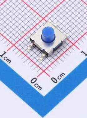 BTS0E0053EUG00 轻触开关 6.2*6.2*5.2h 250gf 蓝色硅胶 贴片 SMD