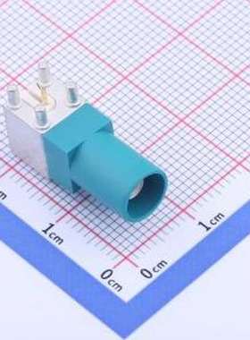 XK07WMZ RF射频同轴连接器 FAKRA连接器,公头卧式板端,水蓝色 水