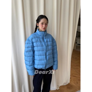 日了个韩｜宽松简约设计款 立领90白鸭绒泡芙羽绒服外套女 保暖短款