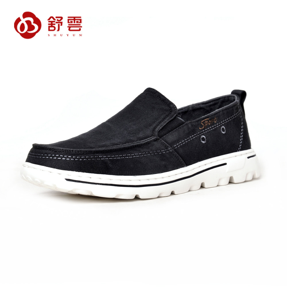 舒云男春秋一脚蹬透气防滑布鞋