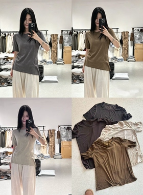 小众设计uma风复古做旧显瘦清冷慵懒风脏染炒色短袖T恤