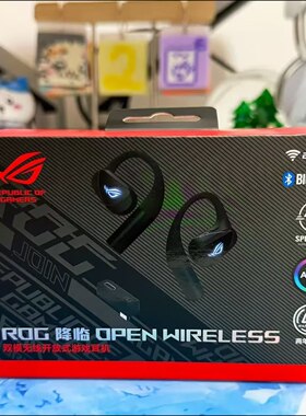 ROG降临Open wireless无线蓝牙耳机挂耳式 IPX5防水 AI降噪长续航