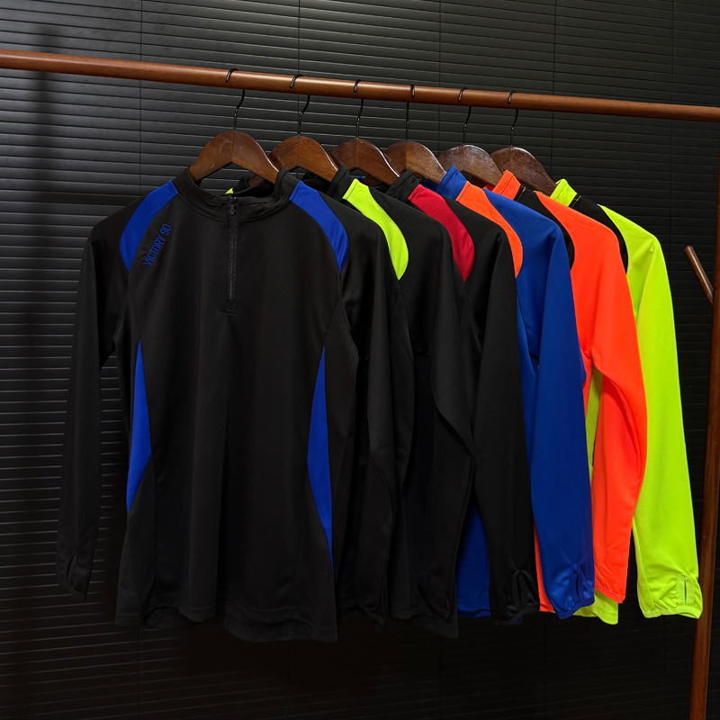 秋冬加绒半拉链训练服外套男款