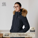 KOLON SPORT可隆羽绒衣防水防风透湿男女中量毛领连帽运动羽绒服