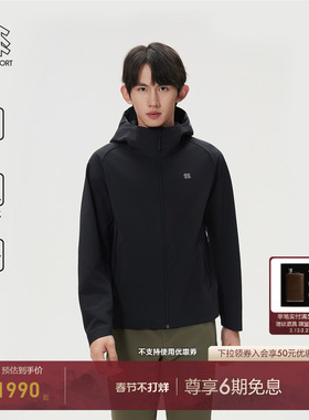 KOLON SPORT可隆软壳衣防泼水透湿防风男士BONDING弹力软壳夹克