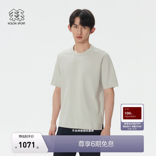 商务通勤微弹圆领一体织T恤衫 KOLON SPORT可隆户外休闲衣男士