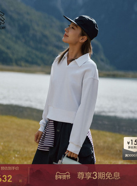 KOLON SPORT可隆女士圆领长袖吸湿速干T恤华夫格防晒UPF50+上衣