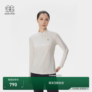 Functional男女同款 KOLON SPORT可隆吸濕速干長袖 T恤S 半拉鏈長袖