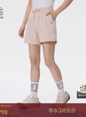 KOLON SPORT可隆短裤DAYPACK女士夏基础松紧腰反光户外休闲裤