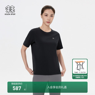 KOLON 戶外運(yùn)動(dòng)上衣 吸濕速干T恤防曬UPF50 SPORT可隆女圓領(lǐng)短袖