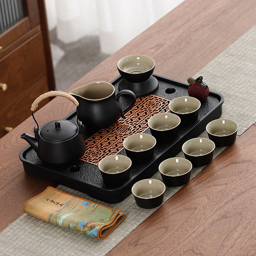 家用德化县茶盘长方形密胺简约