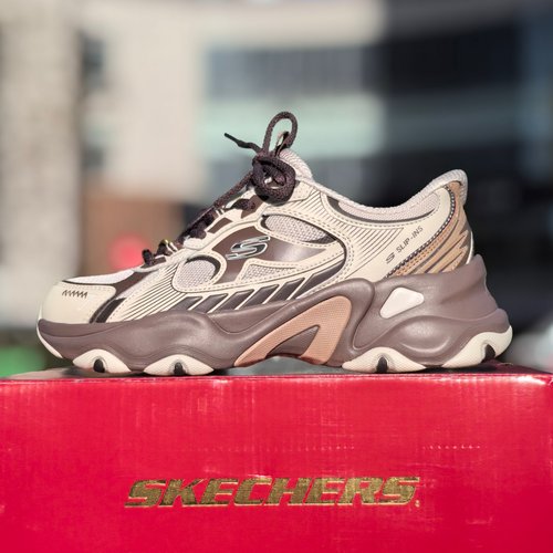 skechers斯凯奇2026新年本命马闪穿女5.0增高休闲熊猫鞋800033