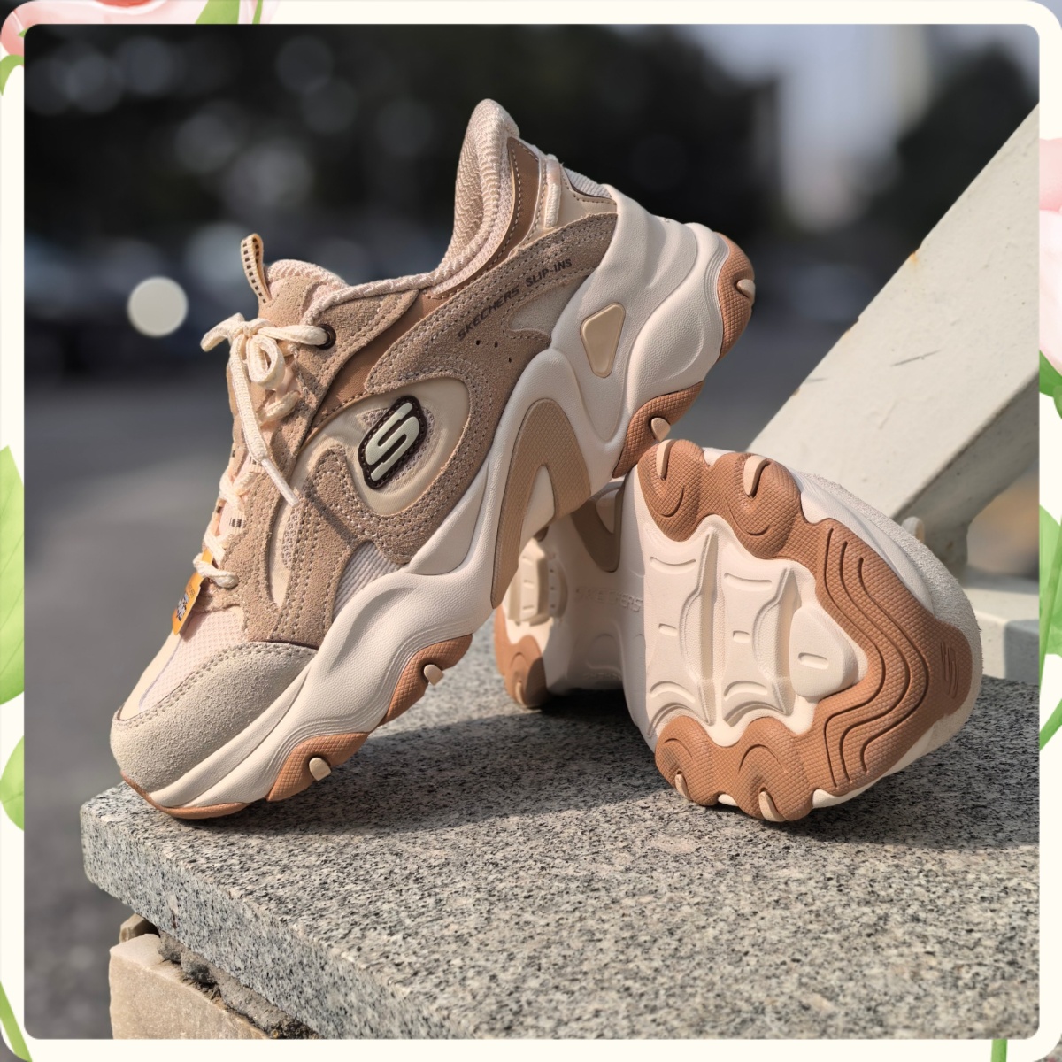 朋聚skechers斯凯奇2025年新闪穿女5.0复古老爹运动休闲鞋150527