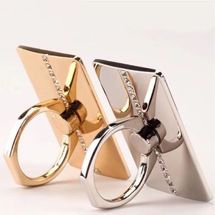 金属镶钻手机指环支架通用网红懒人指环扣黏贴式桌面手机支架男女