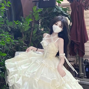 花嫁lolita洛丽塔吊带挂脖连衣裙jsk女生日成人礼服轻lo仙女风