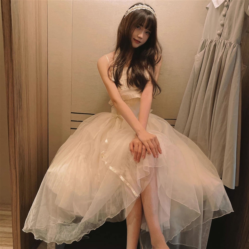 全款现货 宝石芭蕾洛丽塔jsk裙小宝石Lolita花嫁法式吊带礼服裙