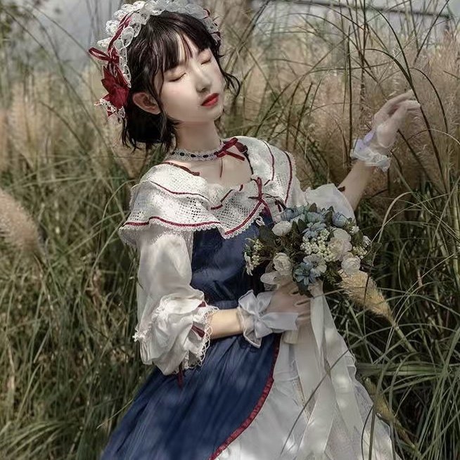 洛丽塔原创设计正版女洋装现货轻Lolita花嫁op长袖全款春夏连衣裙_虎窝淘