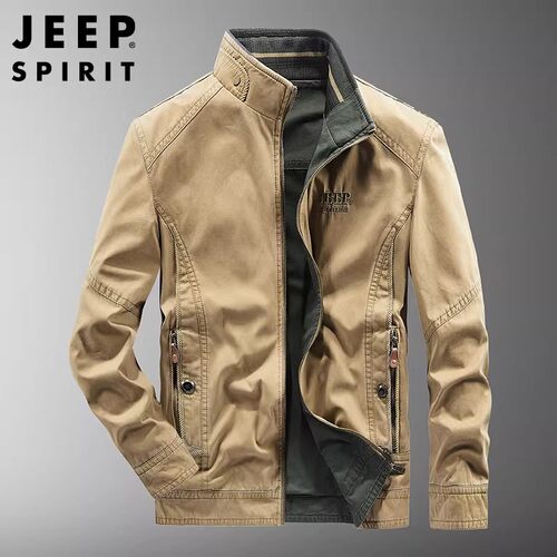 JEEPSPIRIT纯棉双面穿夹克男