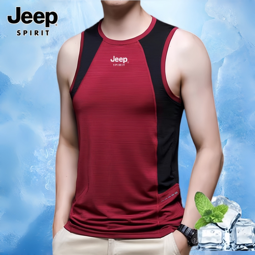 吉普夏季套头无袖坎肩运动背心男