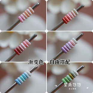 链接一 卡3mm手绳圆满结线圈精工纯手工编织90色渐变色定位圈单个