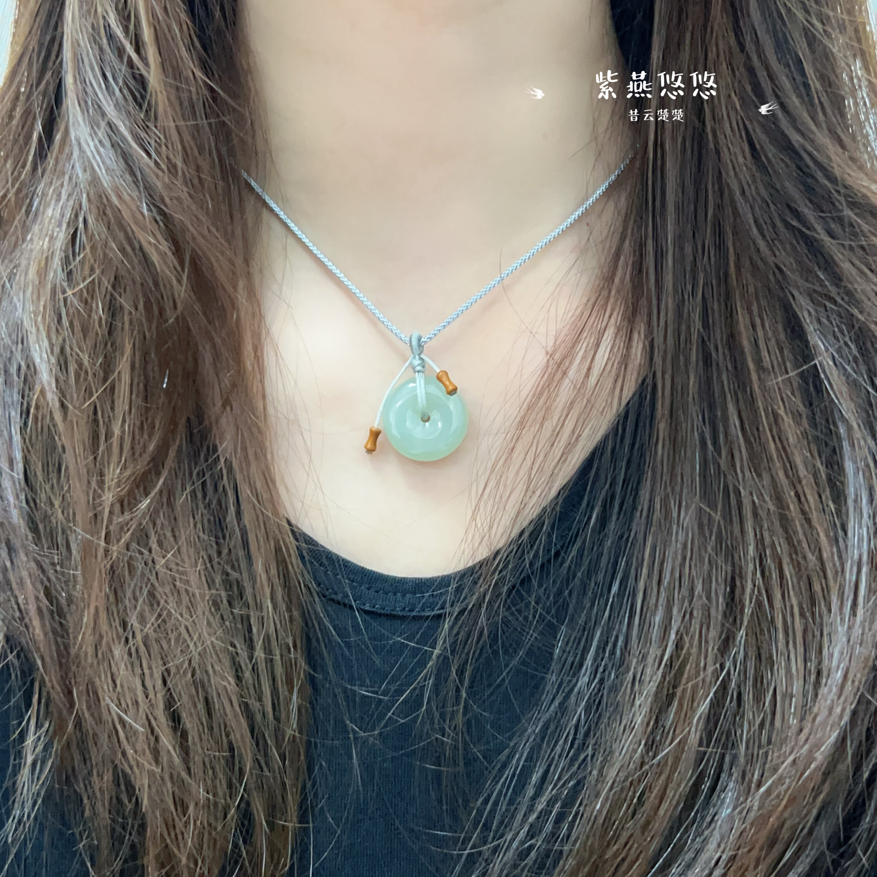 细款项链绳古风简约平安扣挂绳吊坠绳子手工编织橄榄核挂脖项链