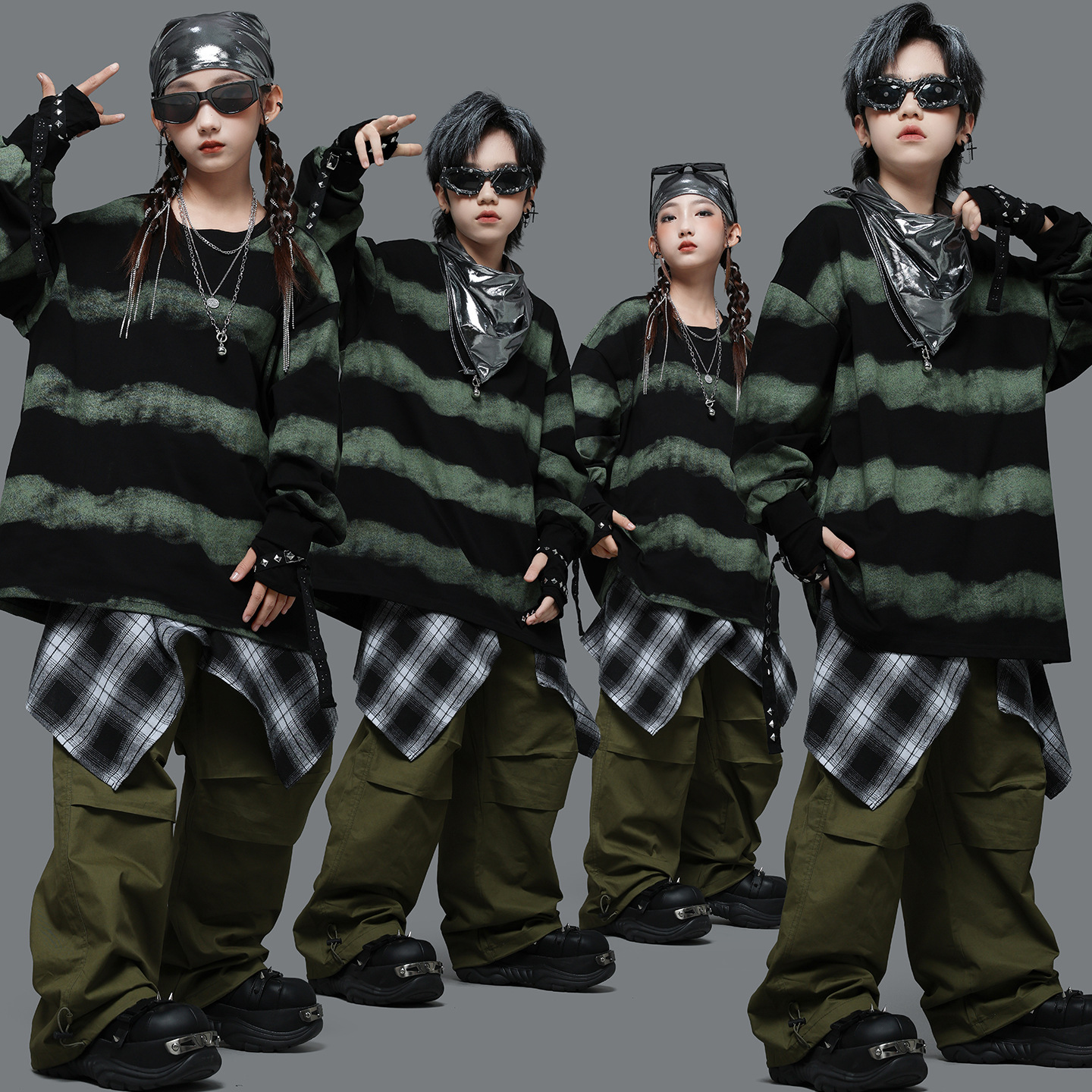 儿童街舞潮服套装嘻哈hiphop爵士