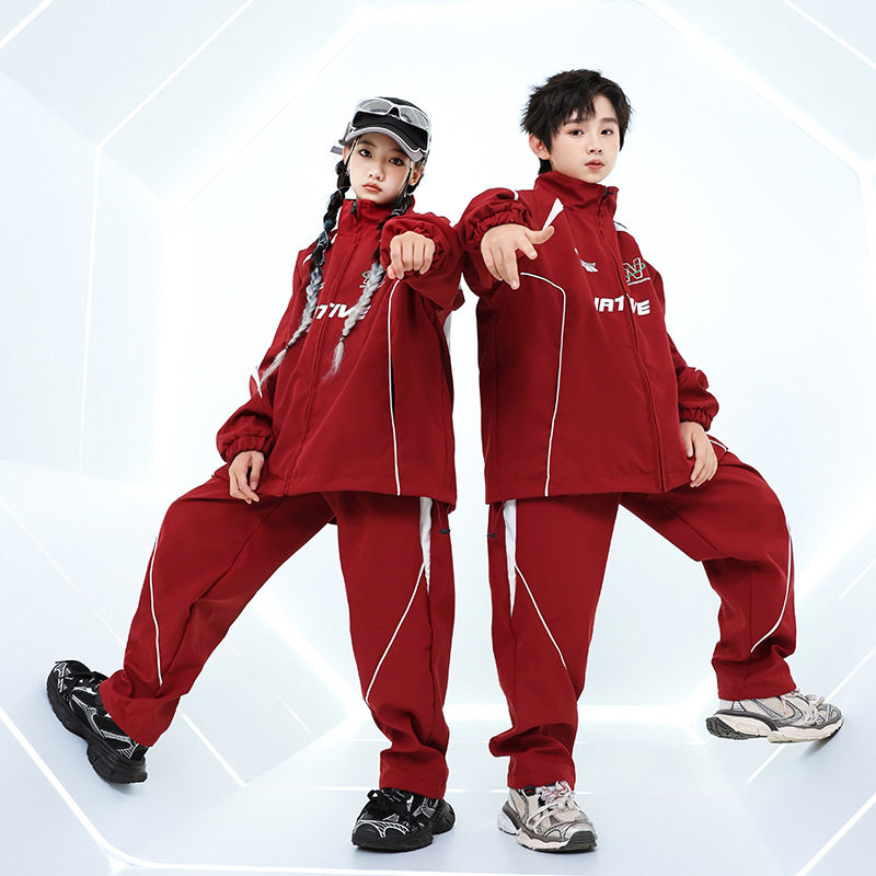 儿童街舞演出服夹克hiphop套装