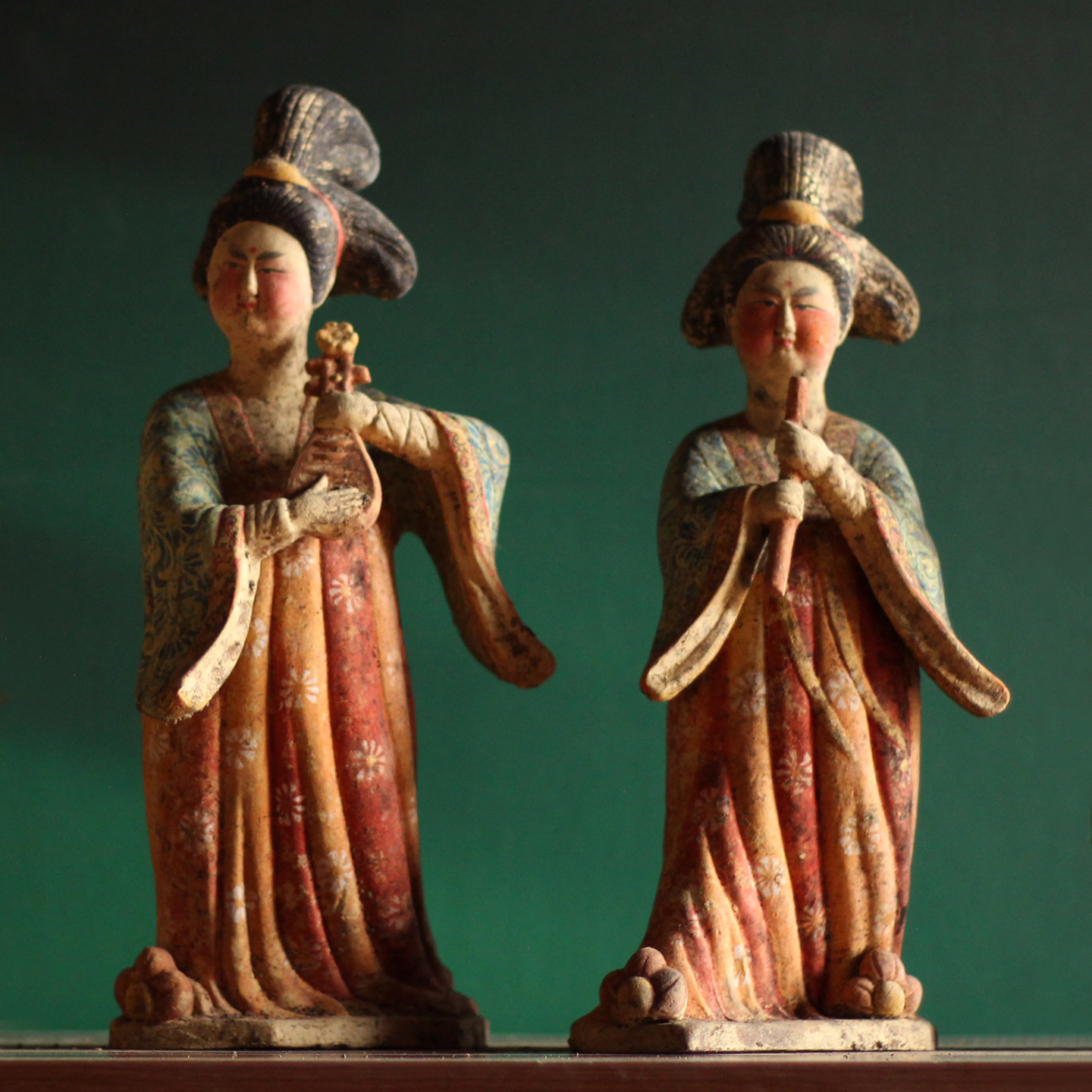 唐三彩人物俑仿古侍女陶仕女古代胖美人画彩乐器乐俑舞俑胖妞贵妃