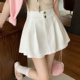 大码 a字裙 小个子减龄超短裙西装 百褶短裙子遮胯半身裙裤 春秋新款