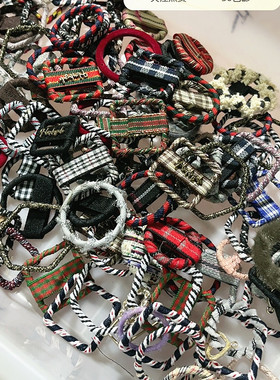 满30包邮半斤混发金属包布耳饰挂件材料