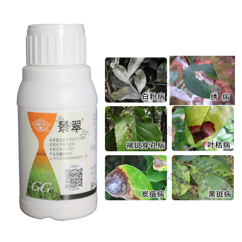 苯醚甲环唑国光景翠炭疽叶斑病币斑煤烟病植物花卉草坪杀菌剂农药