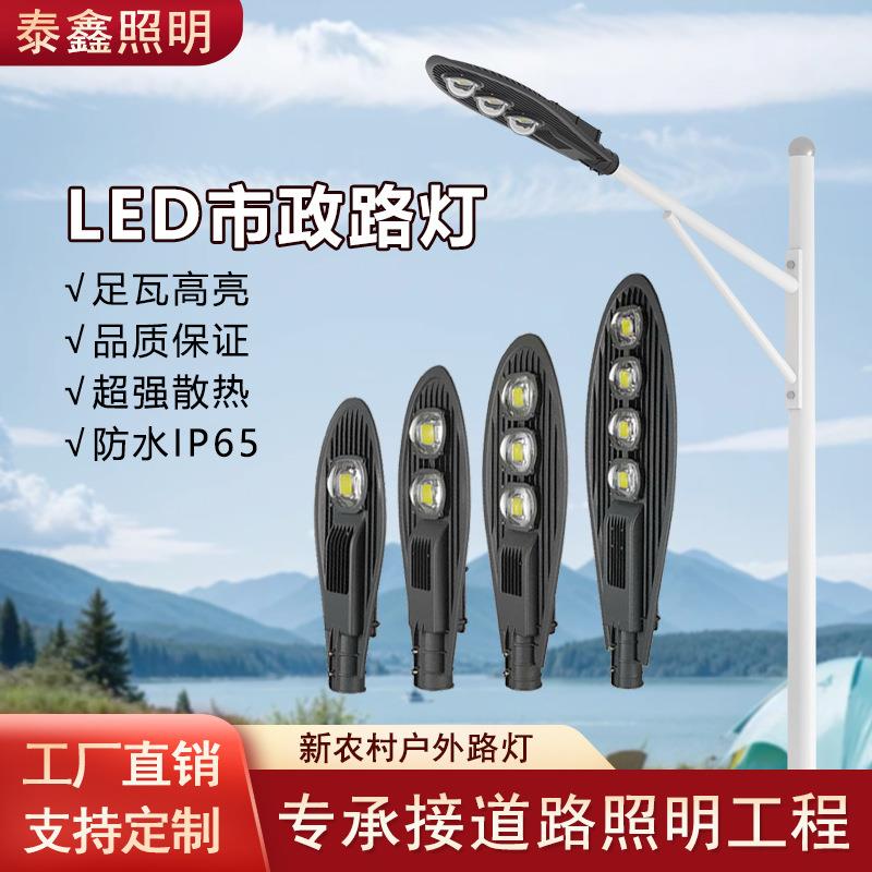 跨境厂家100w市政工程路灯led超亮6米路灯小区道路照明宝剑路灯
