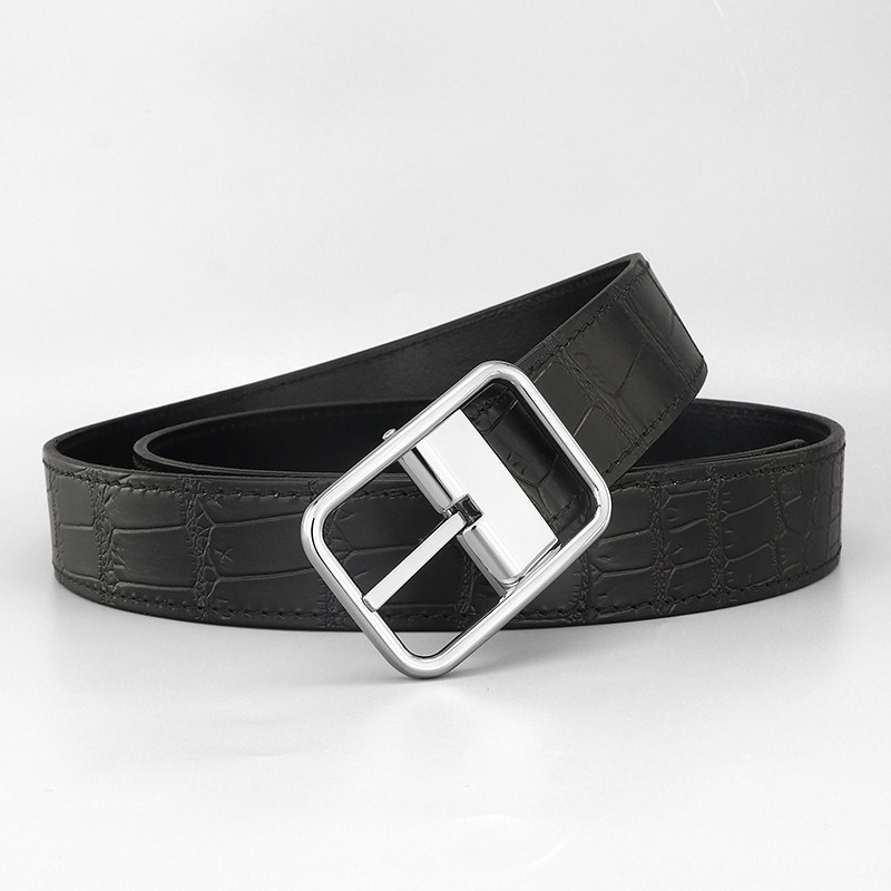日字男士皮带青年潮流时尚腰带真皮休闲简约针扣裤带韩版牛仔裤袋
