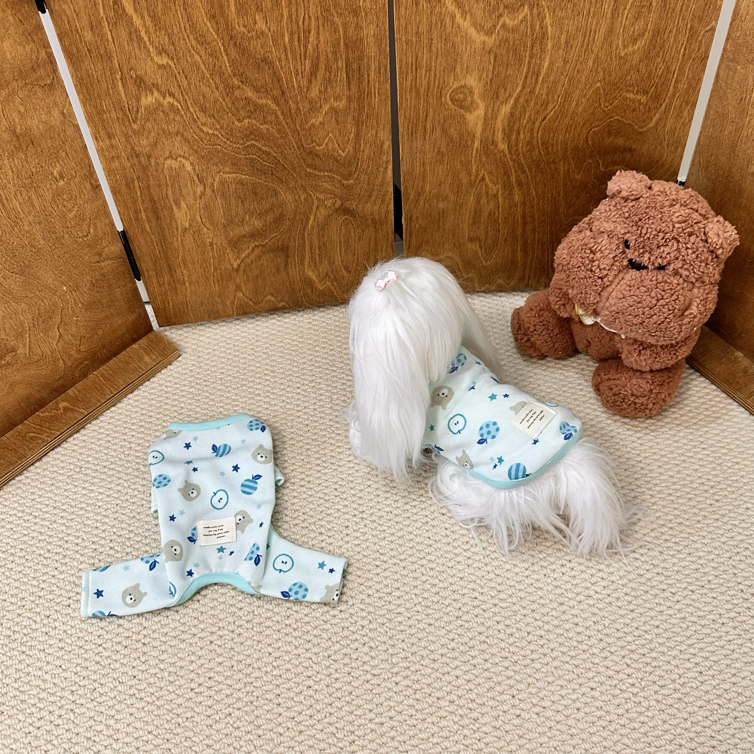 PIPIER宠物衣服猫咪狗狗四脚背心家居服磨毛柔软比熊博美马尔济斯