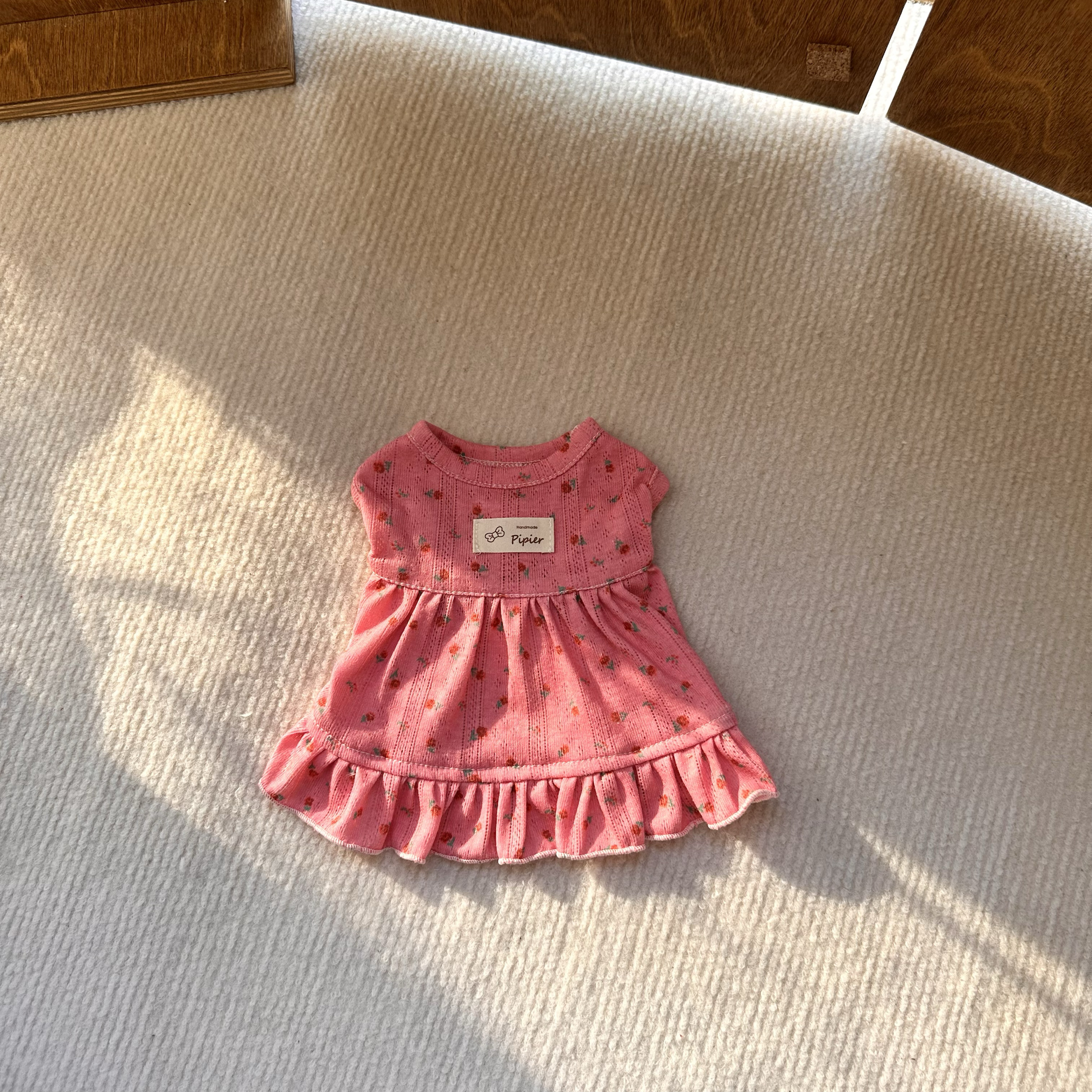 pipier宠物衣服春夏猫咪狗狗碎花公主裙纯棉小型犬西施比熊